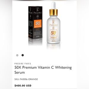 ⭐️PREDIRE PARIS 50X PREMIUM SERUM VITAMIN C WHITENING SERUM 30mL• Sealed NIB